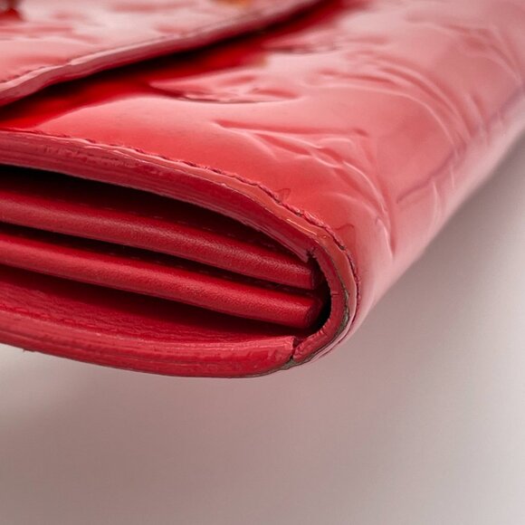 Louis Vuitton Womens Red Vernis Sarah Continental Wallet - Picture 6 of 11